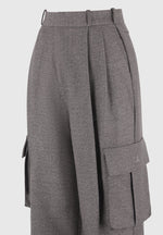textured-tailored-pleated-cargo-trousers-grey-marl