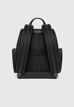 Taylor - Pebbled Leather Eiffel Clasp Backpack - Black