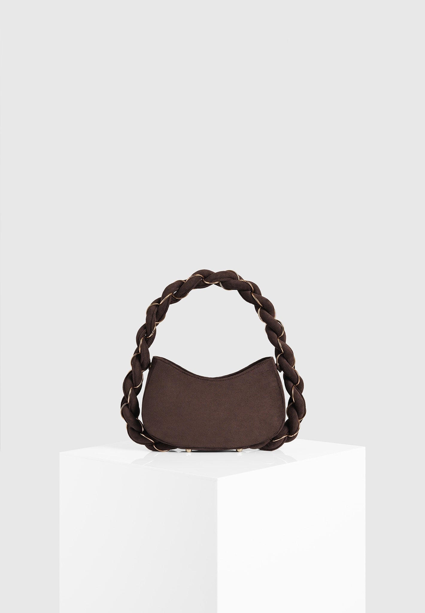 Somme Suede Handbag - Brown