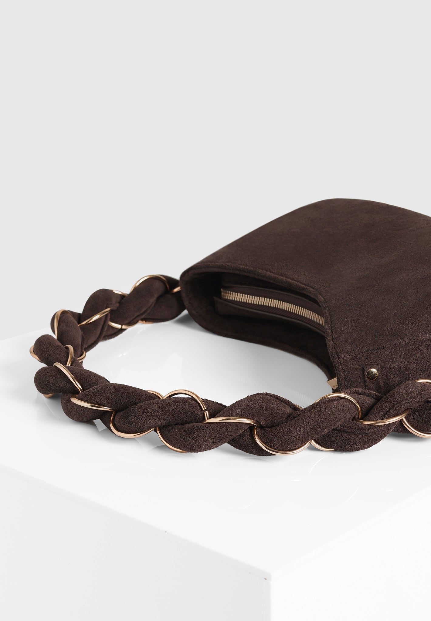 Somme Suede Handbag - Brown