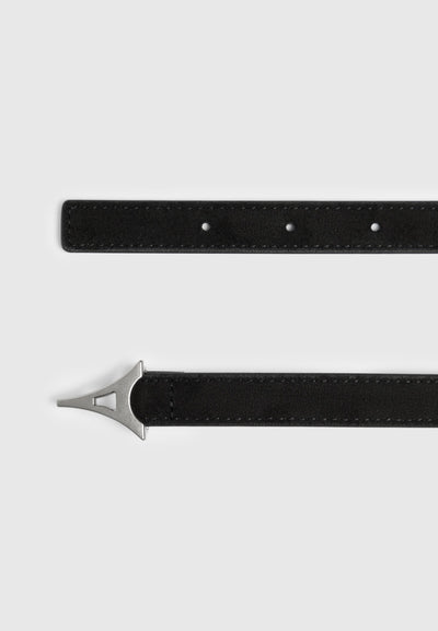 eiffel-slim-suede-belt-black-silver