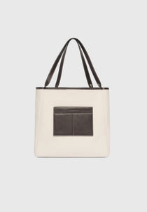 Dakota - Unisex Reversible Leather & Suede Tote Bag - Brown