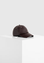 Lou - Leather Cap - Brown