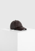 Lou - Leather Cap - Brown