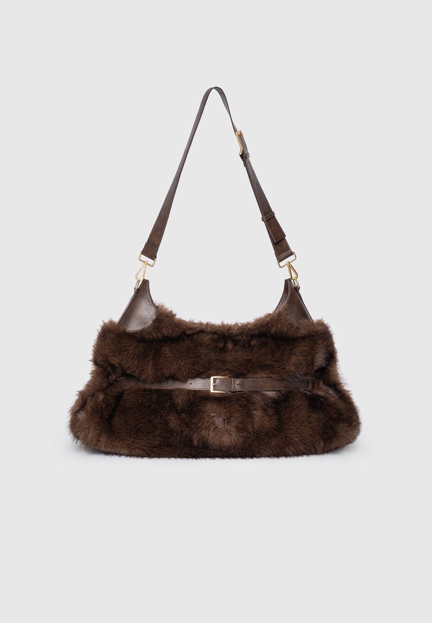 Cali - Fur Duffel Bag  - Brown