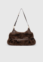 Cali - Fur Duffel Bag  - Brown