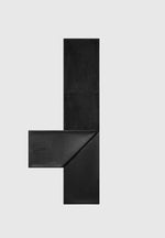 Melia - Reversible Leather & Suede Scarf - Black