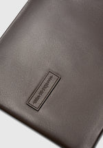 Melia - Reversible Leather & Suede Scarf - Brown