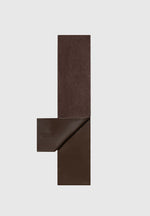 Melia - Reversible Leather & Suede Scarf - Brown