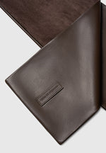 Melia - Reversible Leather & Suede Scarf - Brown
