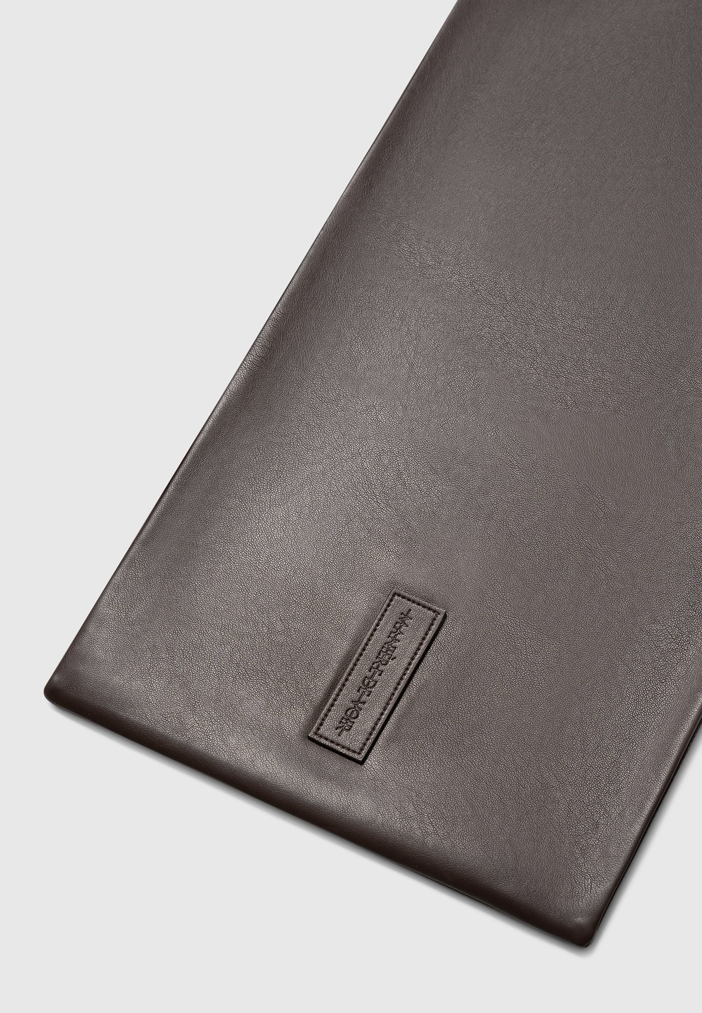 Melia - Reversible Leather & Suede Scarf - Brown