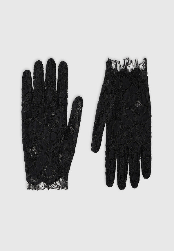 Rhea - Lace Gloves - Black