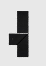 Aube - Blanket Stitch Wool Scarf - Black