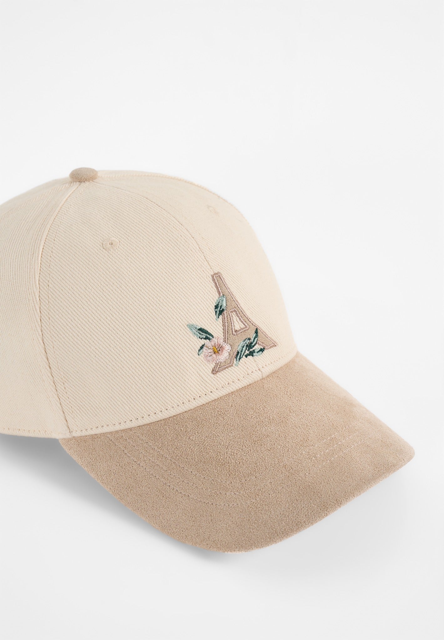 floral-eiffel-suede-contrast-cap-beige