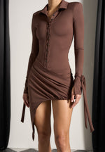 draped-asymmetric-mini-dress-brown