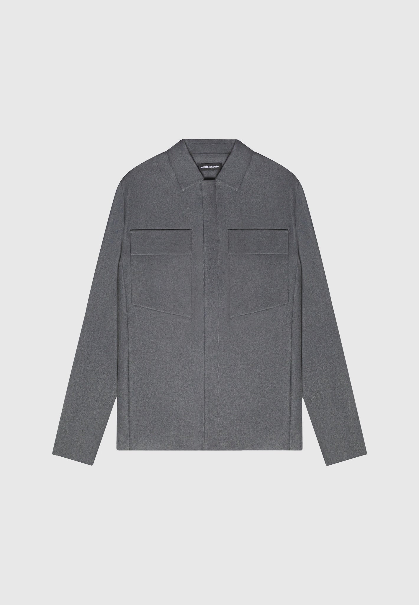 Angular Pocket -overshirt - Gray Marl