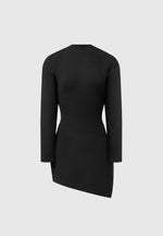 asymmetric-knit-jumper-dress-black