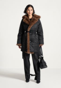 alima-fur-longline-belted-coat-black