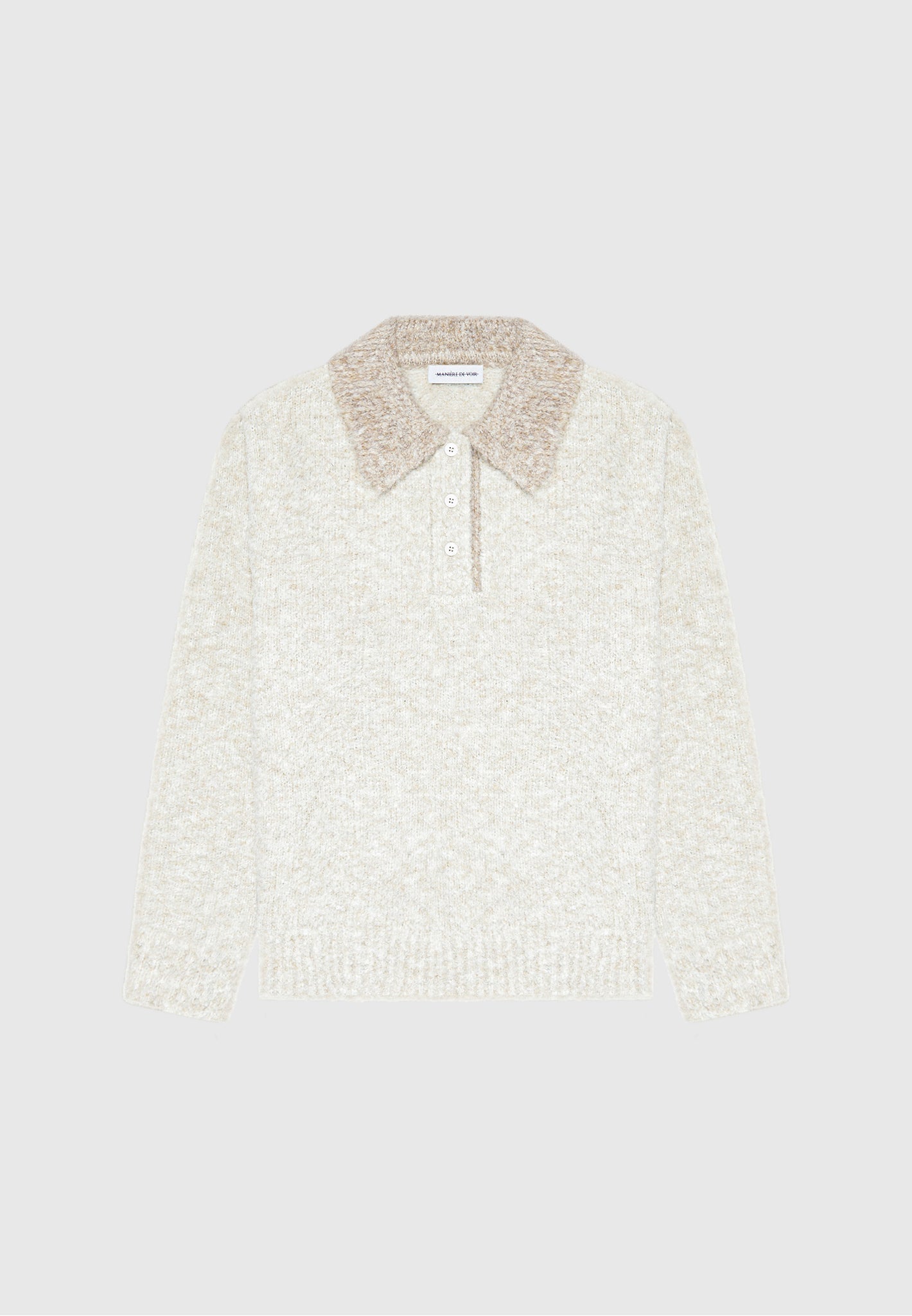 boucle-knit-contrast-polo-jumper-cream