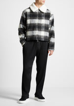 boxy-check-jacket-with-borg-collar-black-white