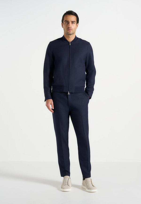 Sami - Tailored Bomber Jacket - Navy