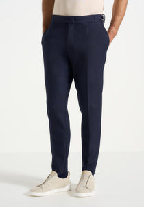Hubert - Slim Fit Tailored Trousers - Navy