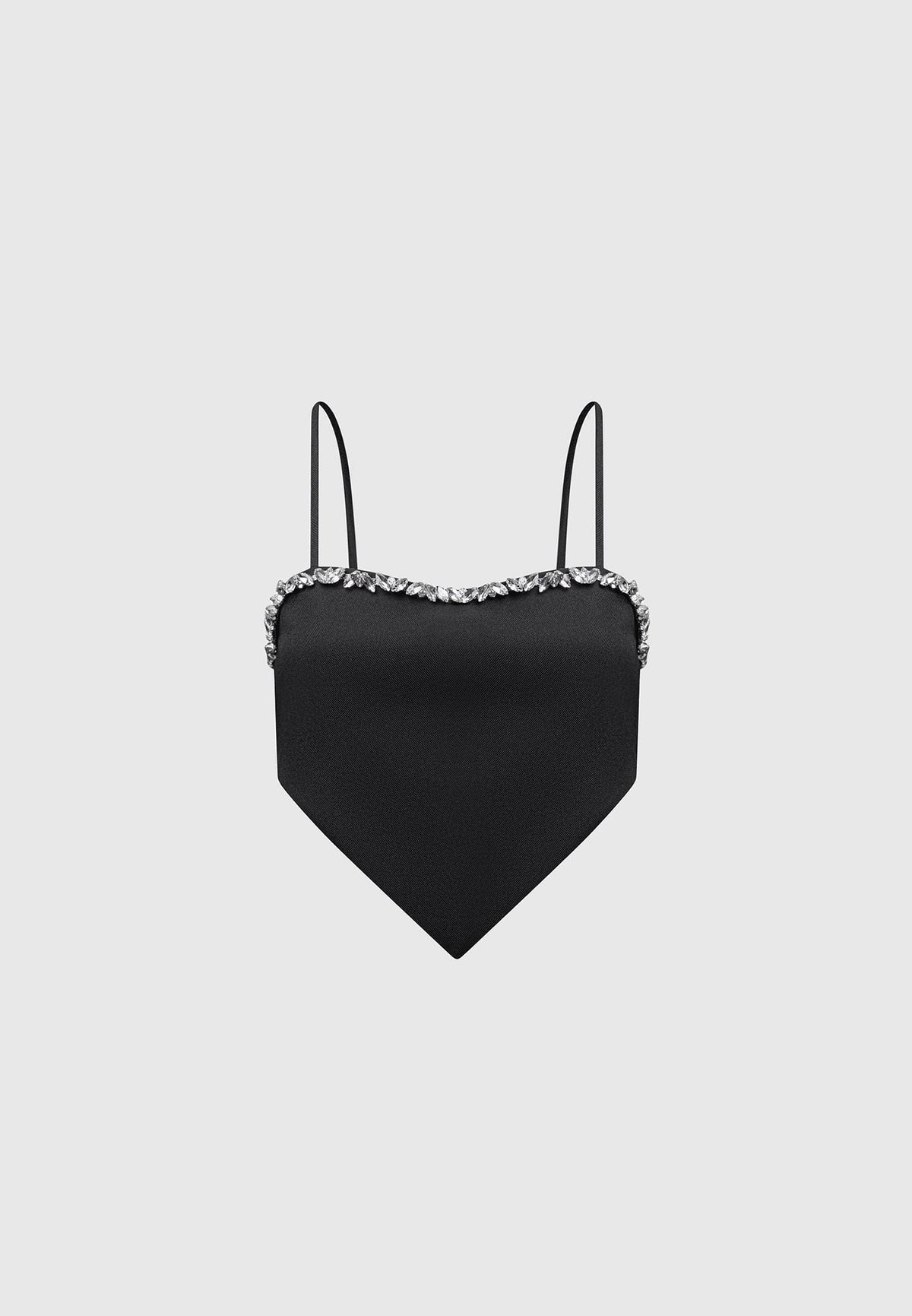 Embellished Handkerchief Top - Black