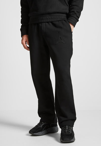 eternel-eiffel-embossed-joggers-black