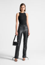 eternelle-vegan-suede-racer-neck-bodysuit-black