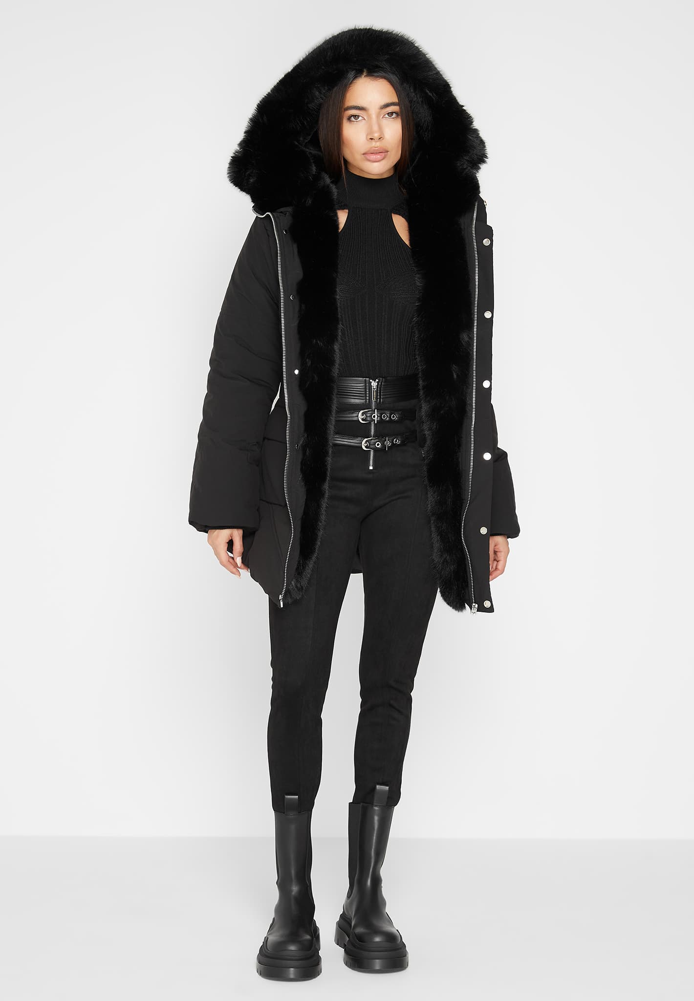 Maniere de voir shop fur lined coat