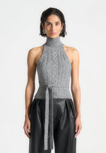 halter-cable-knit-wool-top-with-tie-grey