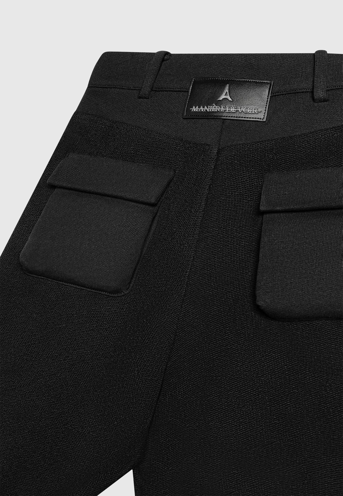 Black loopback best sale cargo joggers