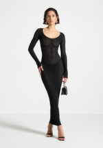 knitted-scoop-neck-maxi-dress-black