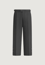 Boris - Tailored Wool-Blend Button Cuff Trousers - Grey