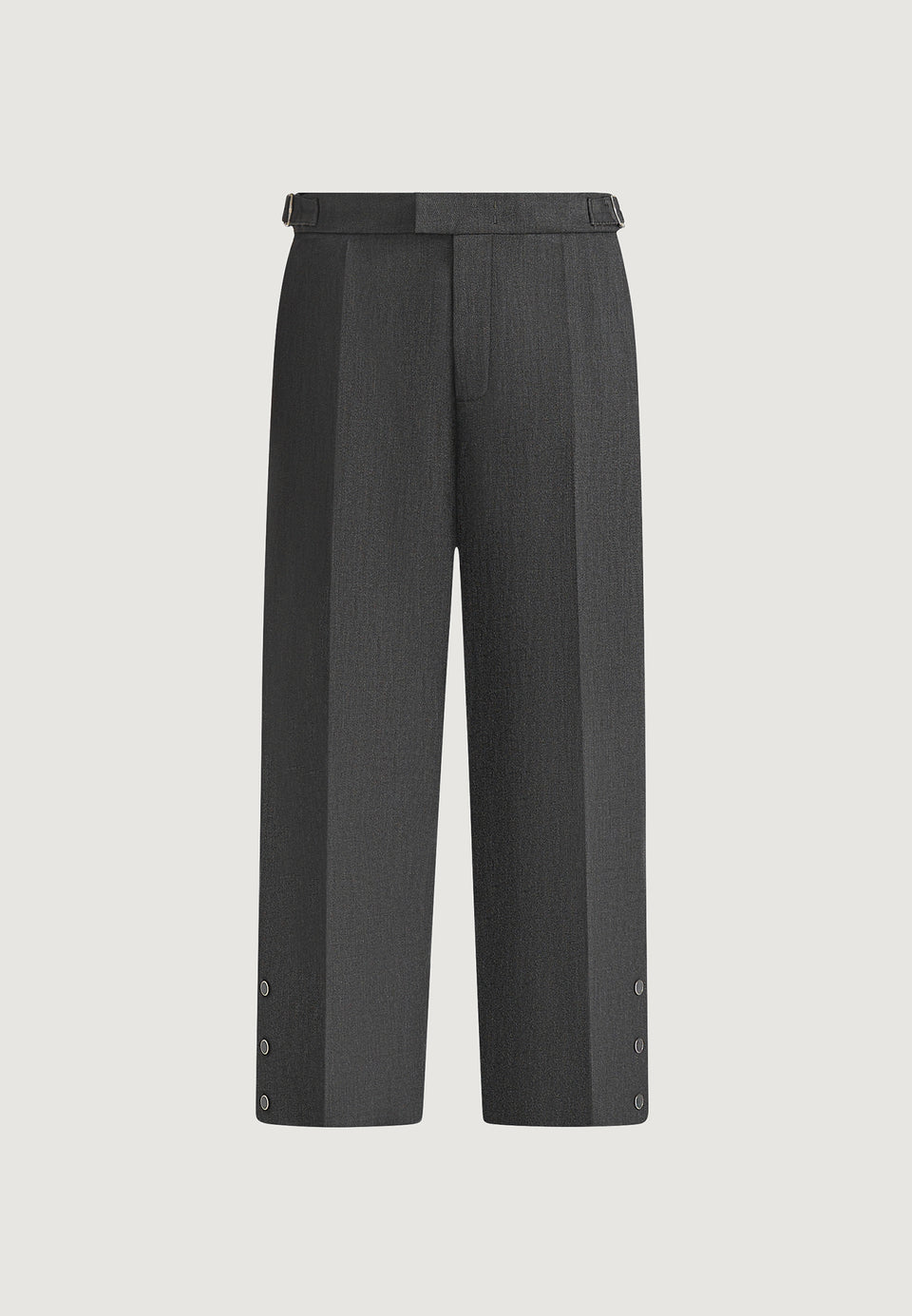 Boris - Tailored Wool-Blend Button Cuff Trousers - Grey