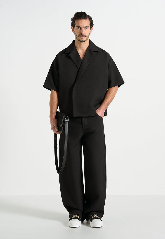 boxy-twill-double-breasted-shirt-black