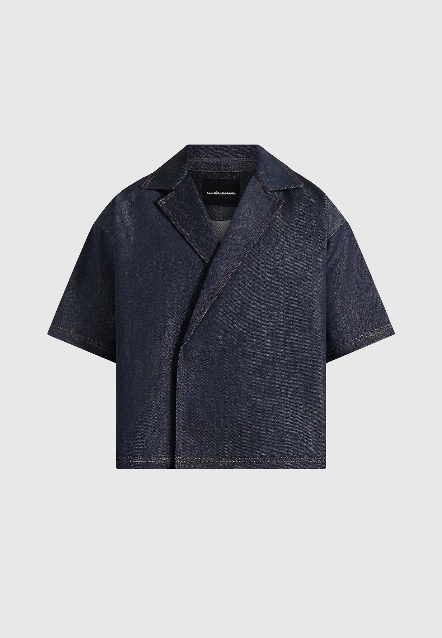 Abel - Boxy Double Breasted Denim Shirt - Indigo