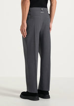 Dorian - Pleated Tailored Wool-Blend Trousers - Grey
