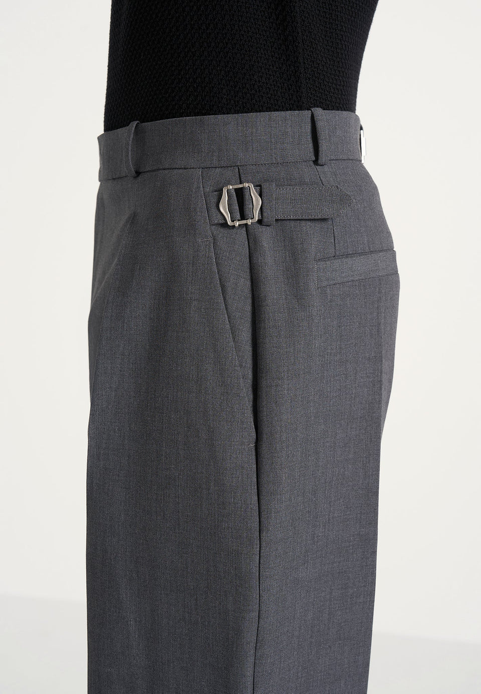 Dorian - Pleated Tailored Wool-Blend Trousers - Grey