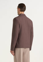Didier - Double Breasted Twill Suit Blazer - Brown