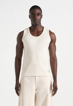 VS001 - Ribbed Cotton Tank Top - Cream
