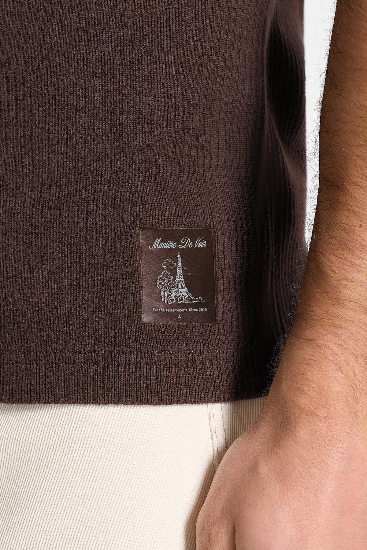 VS001 - Ribbed Cotton Tank Top - Dark Brown