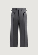 Pierre - Twin Pleat Tailored Wool-Blend Trousers - Grey