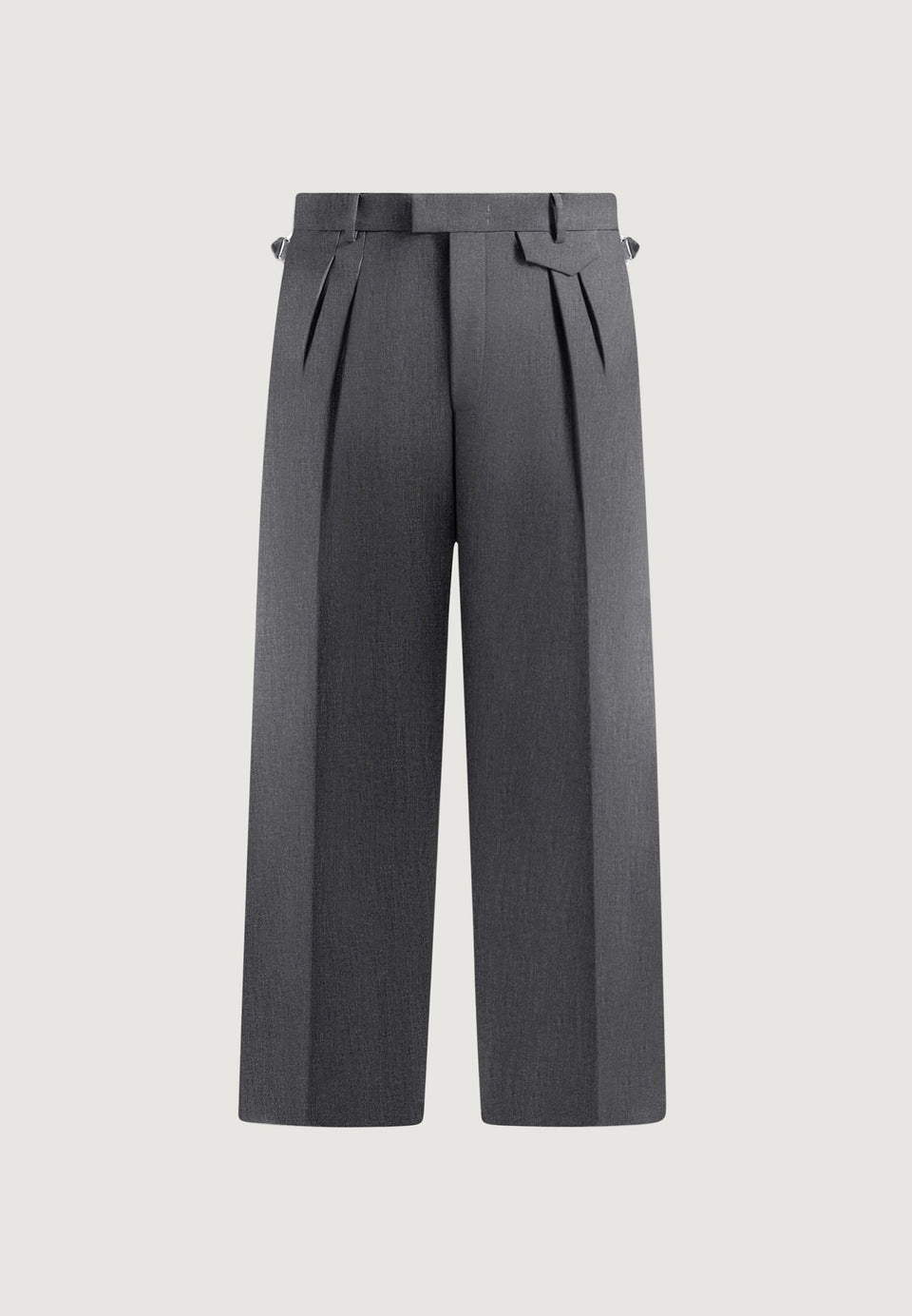 Pierre - Twin Pleat Tailored Wool-Blend Trousers - Grey