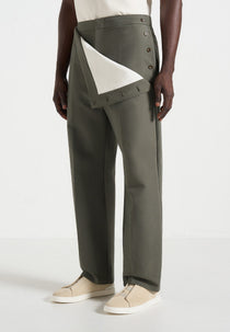 Henri - Foldover Pants - Olive