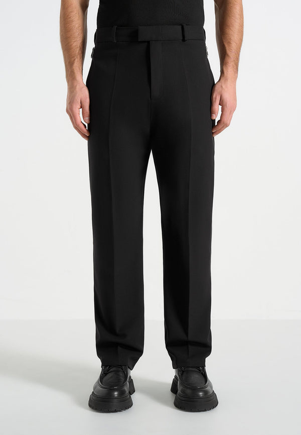 Joseph - Regular Fit Tailored Trousers - Black