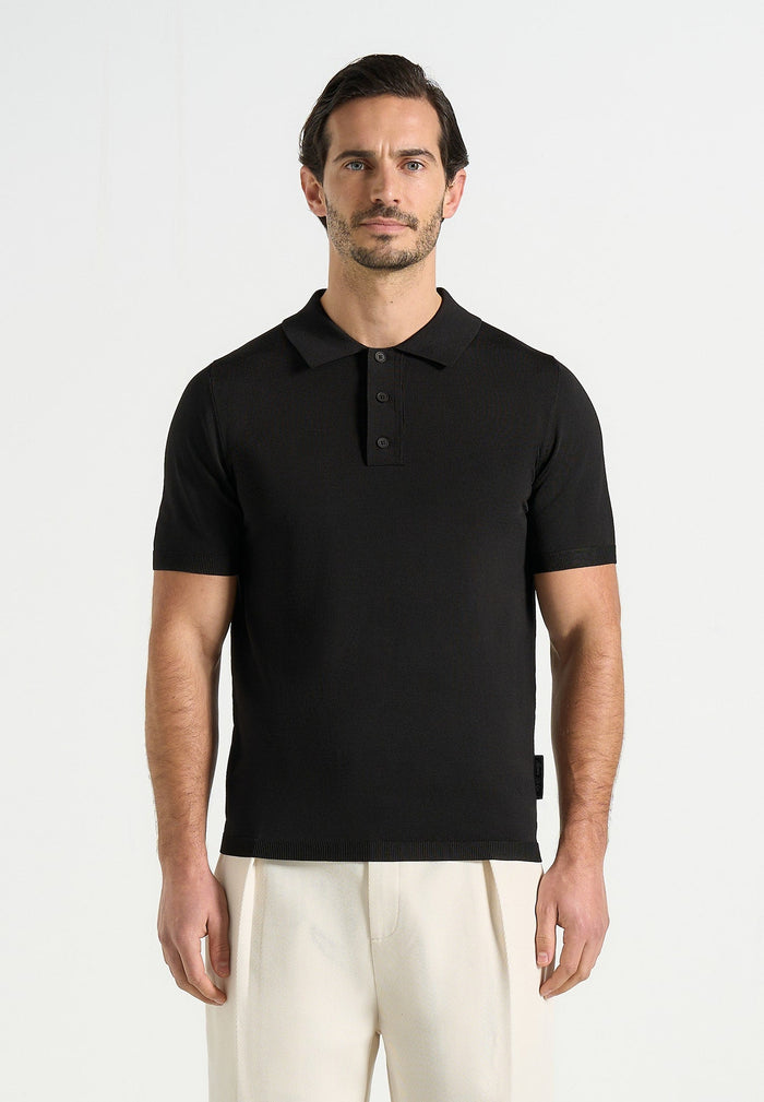 bryn-luxe-knitted-polo-top-black