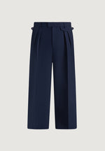 Pierre - Twin Pleat Tailored Trousers - Navy