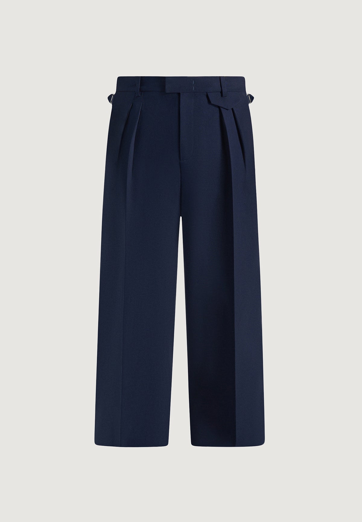 Pierre - Twin Pleat Tailored Trousers - Navy