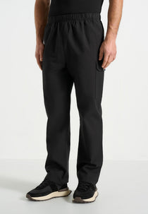 Rayan - Textured Cargo Pants - Black